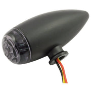 MCS Micro bullet LED taillight set - Black - Smoke lens