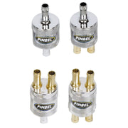 Pingel 5/16 fuel filter 1-in / 1-out - Chrome
