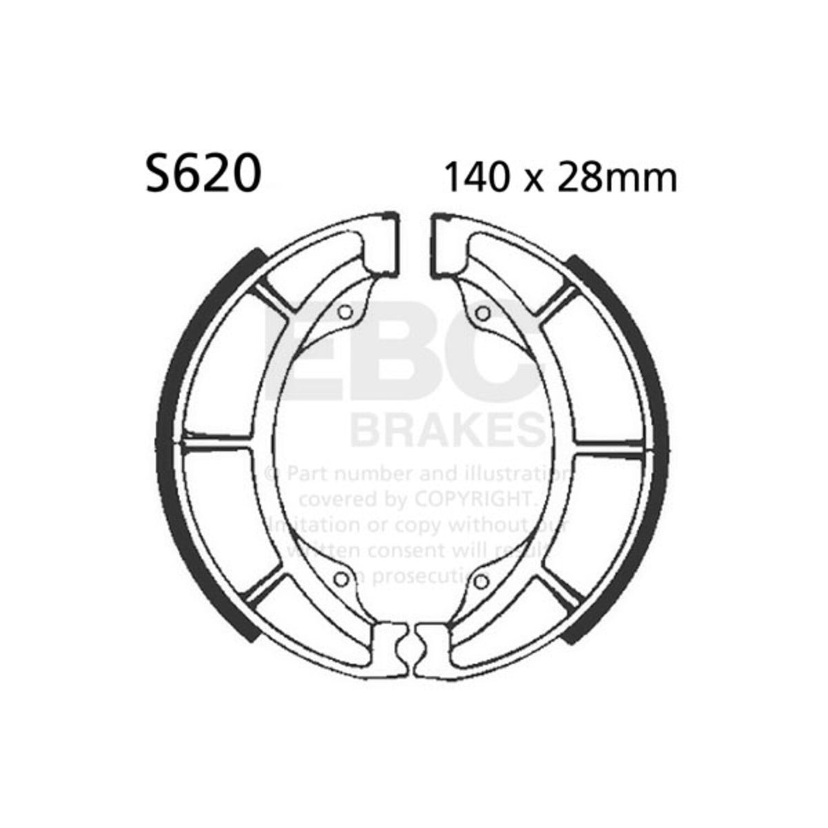 EBC plain brake shoes