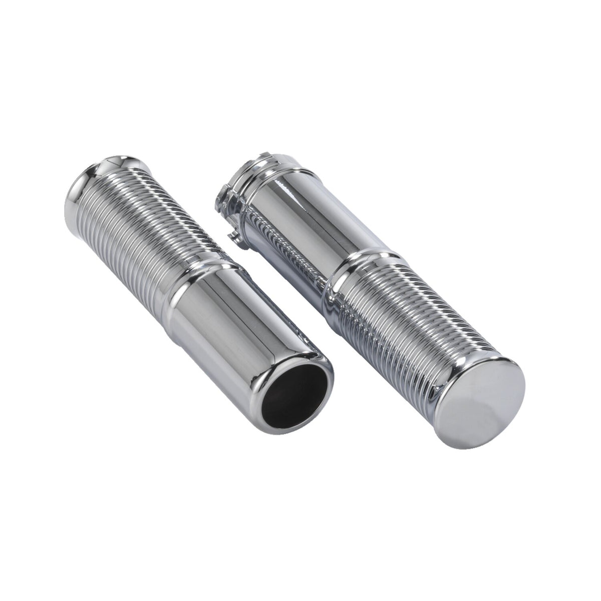 Kustom Tech FL handlebar grip set - Chromed aluminum