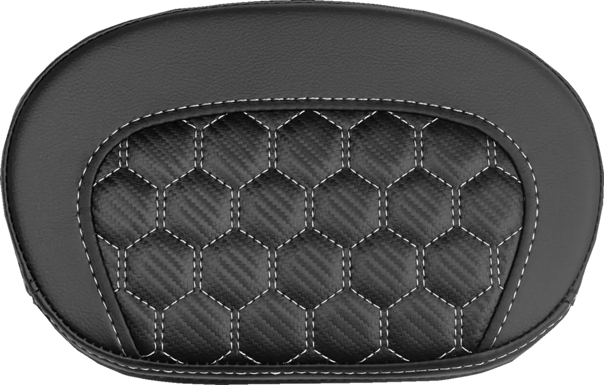 Saddlemen Mini Contour Sissy Bar Pad White Stitch for H-D