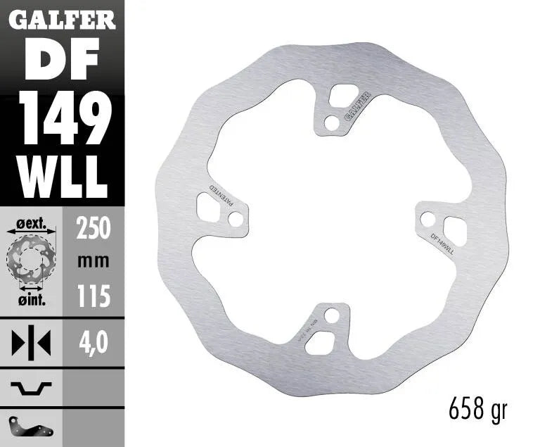 Galfer Wave® Brake Rotor - High-performance Replacement - Rear