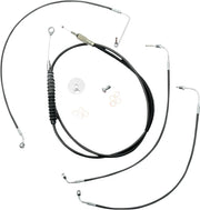 La Choppers Standard Black Vinyl Handlebar Cable Kit for Ape
