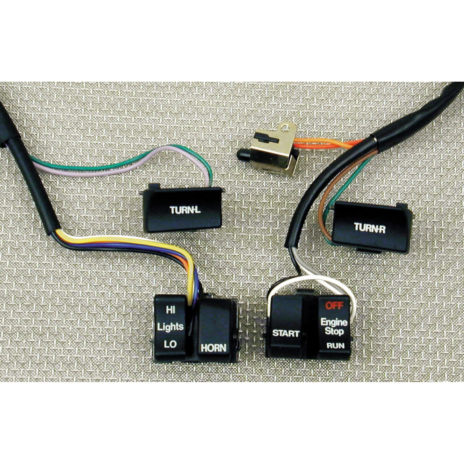MCS Handlebar wire & switch kit - Black switches