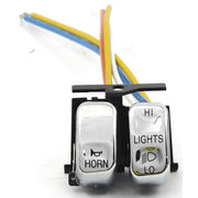MCS Hi/Low/horn handlebar switch set - Chrome