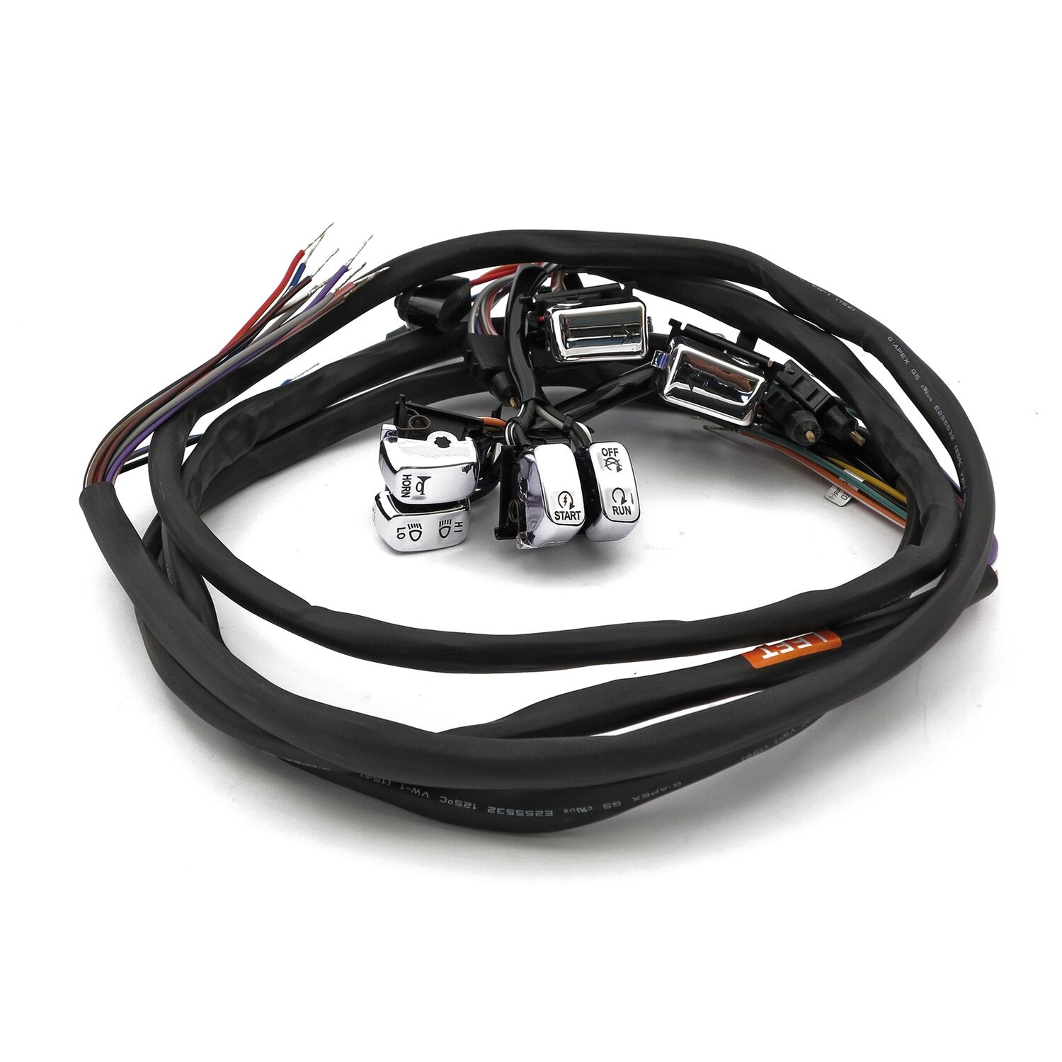 MCS Handlebar switch & wiring kit - Cruise - LED - Chrome