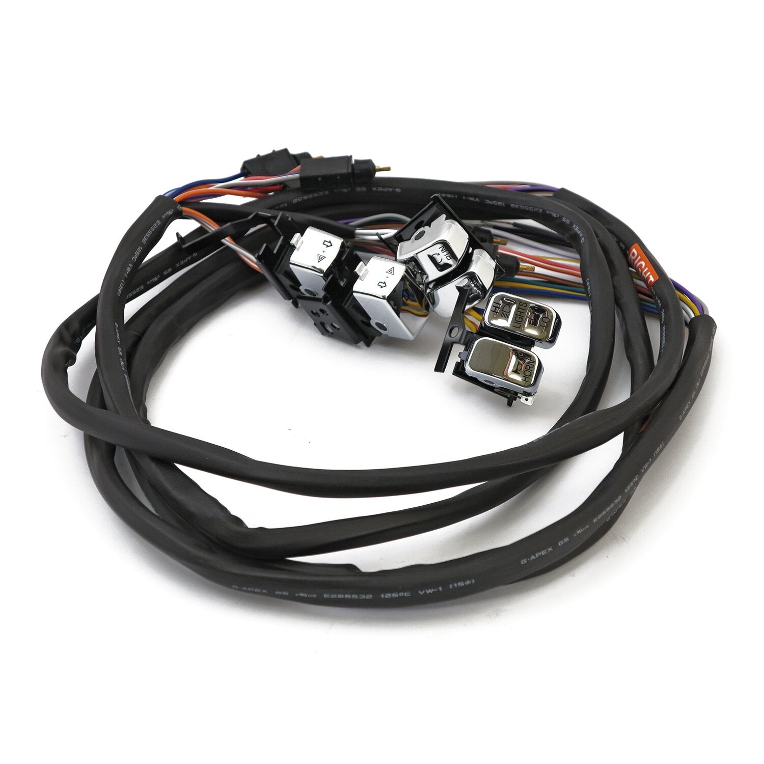 MCS Handlebar switch & wiring kit - Cruise - LED - Chrome