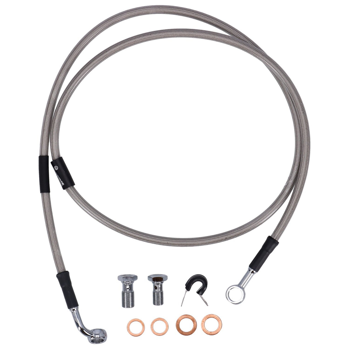 MCS by Goodridge brake line front stainless clear coated