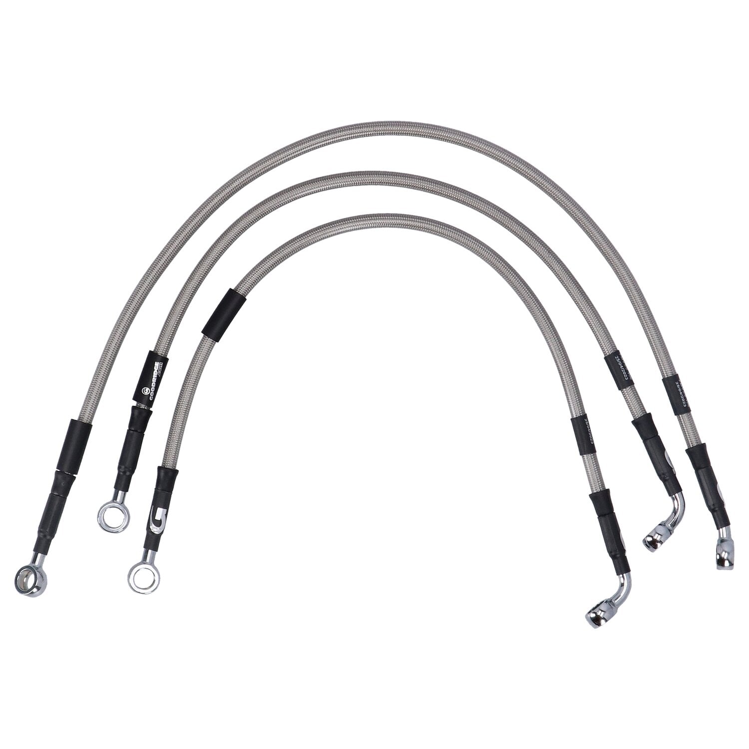 MCS by Goodridge brake line front stainless clear coated