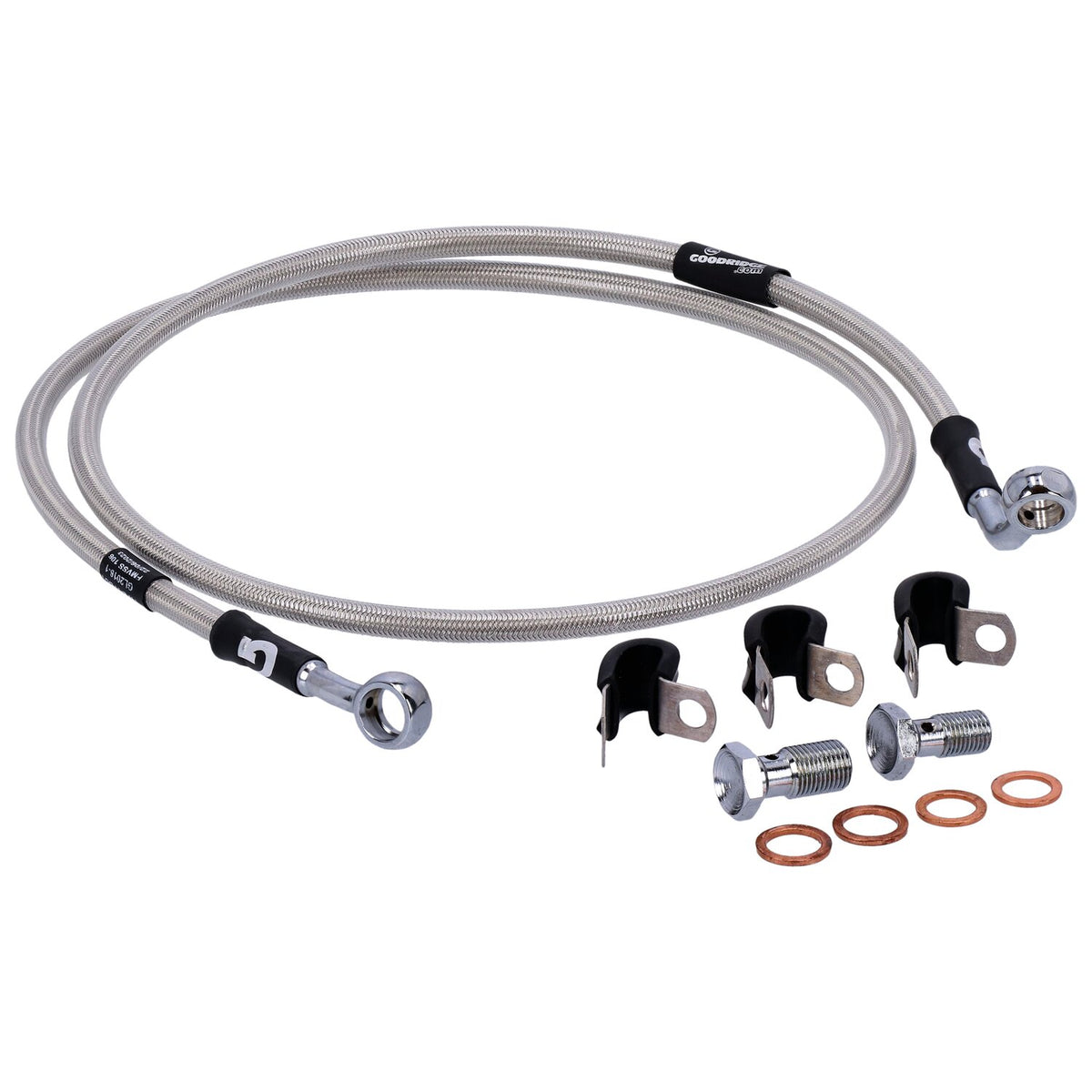 MCS by Goodridge brake line front stainless clear coated