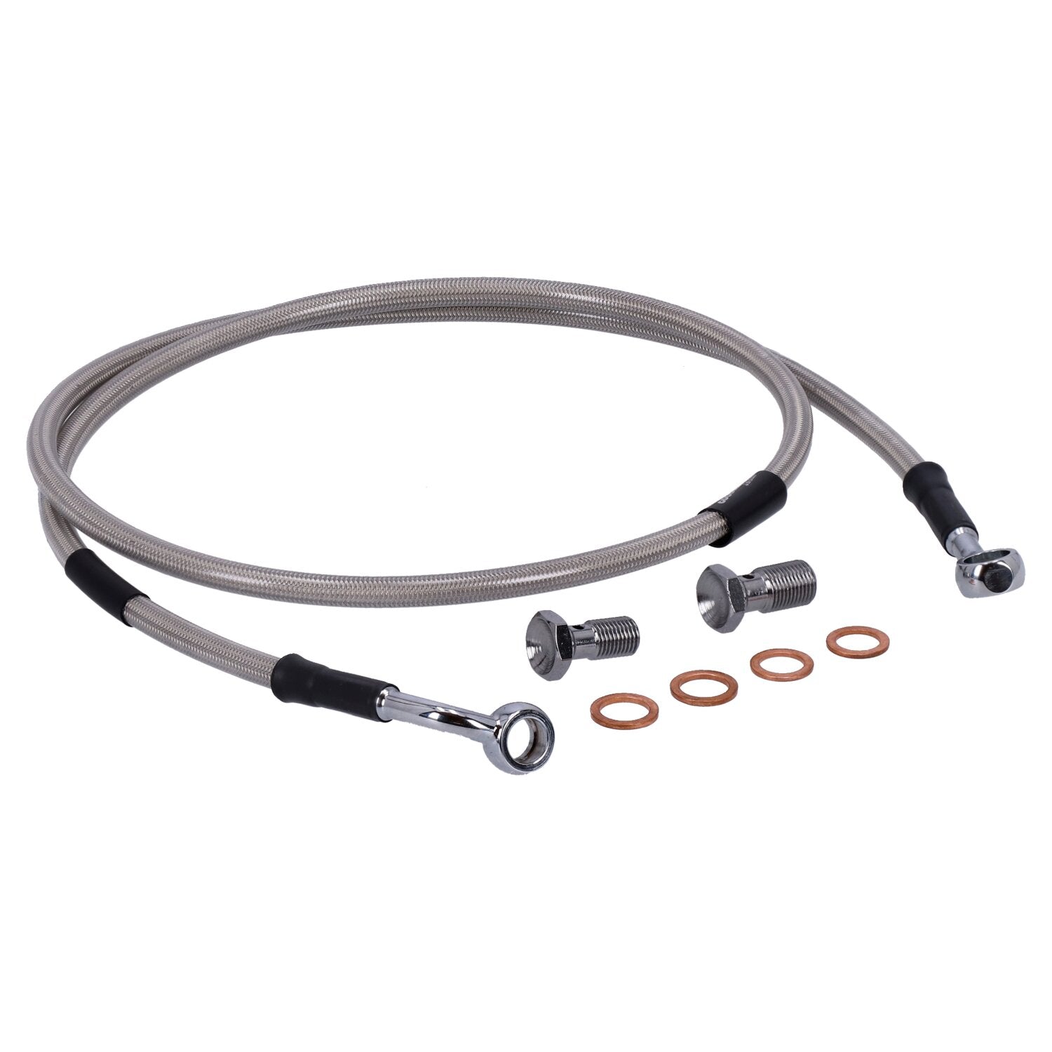 MCS by Goodridge brake line front stainless clear coated