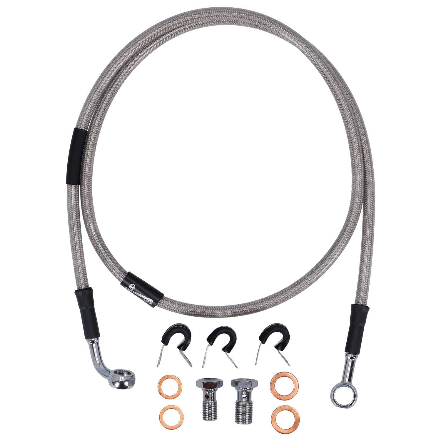 MCS by Goodridge brake line front stainless clear coated