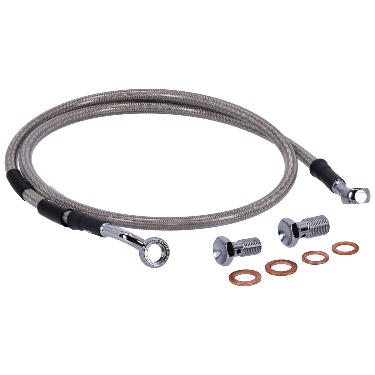 MCS by Goodridge brake line front stainless clear coated
