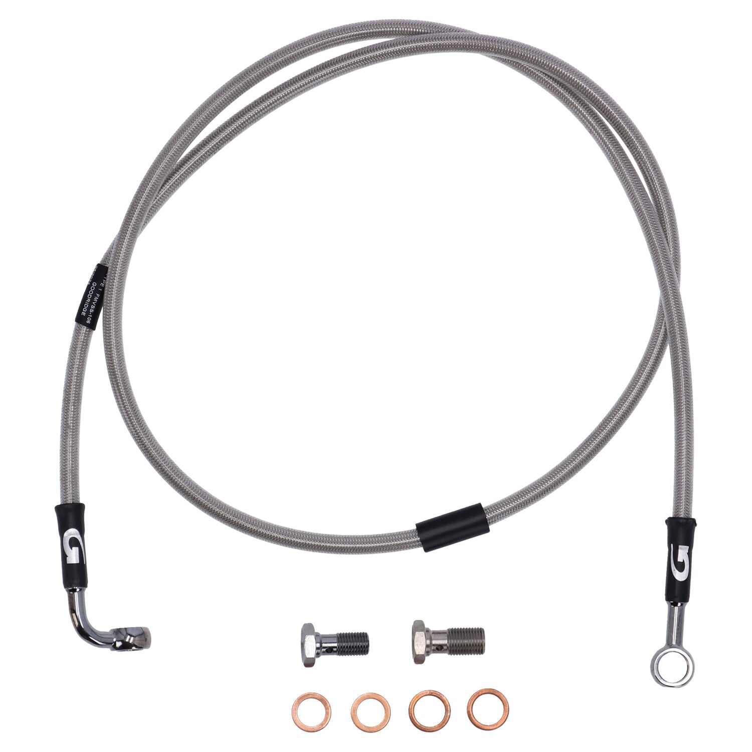 MCS by Goodridge brake line front stainless clear coated