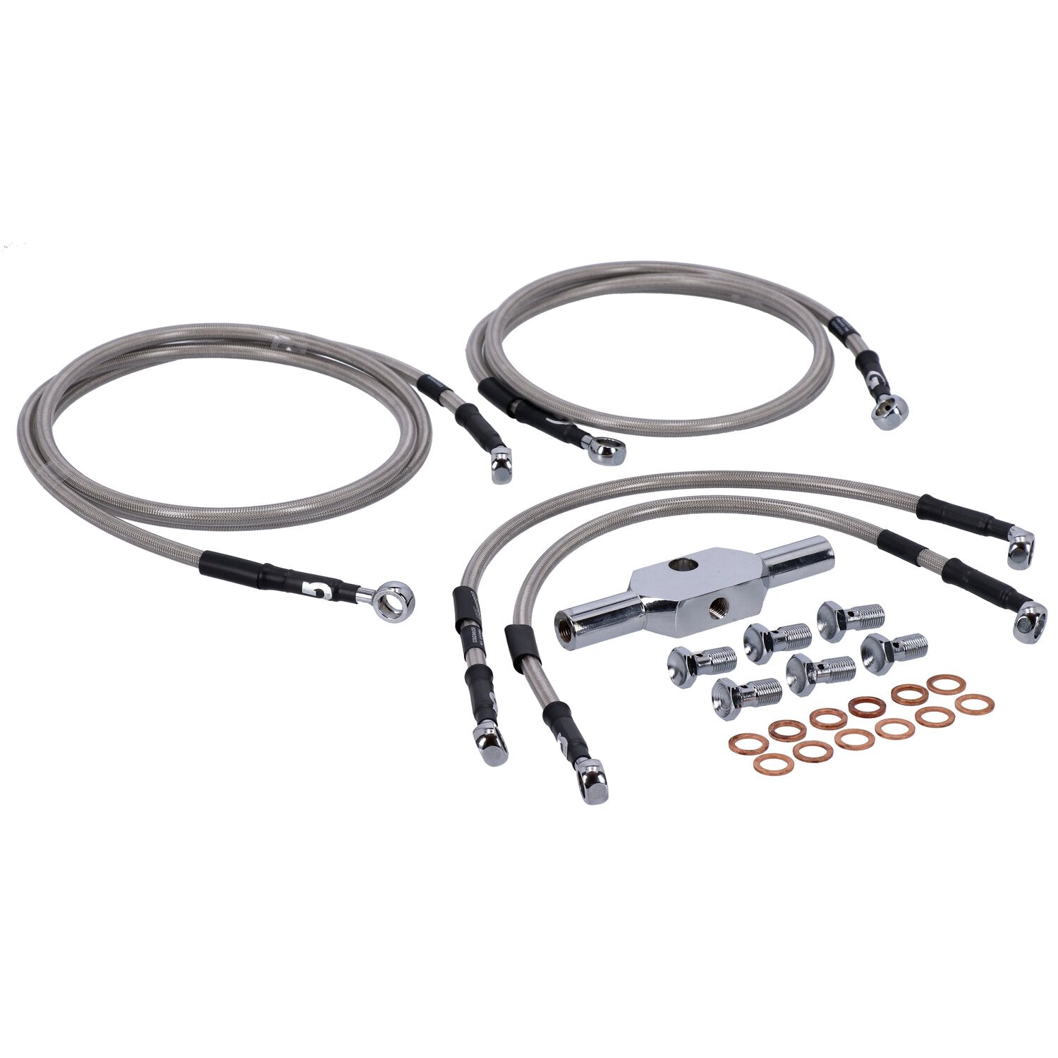 MCS by Goodridge brake line front stainless clear coated