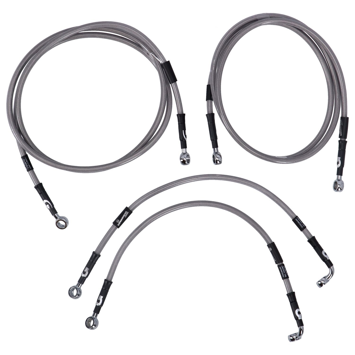 MCS by Goodridge brake line front stainless clear coated
