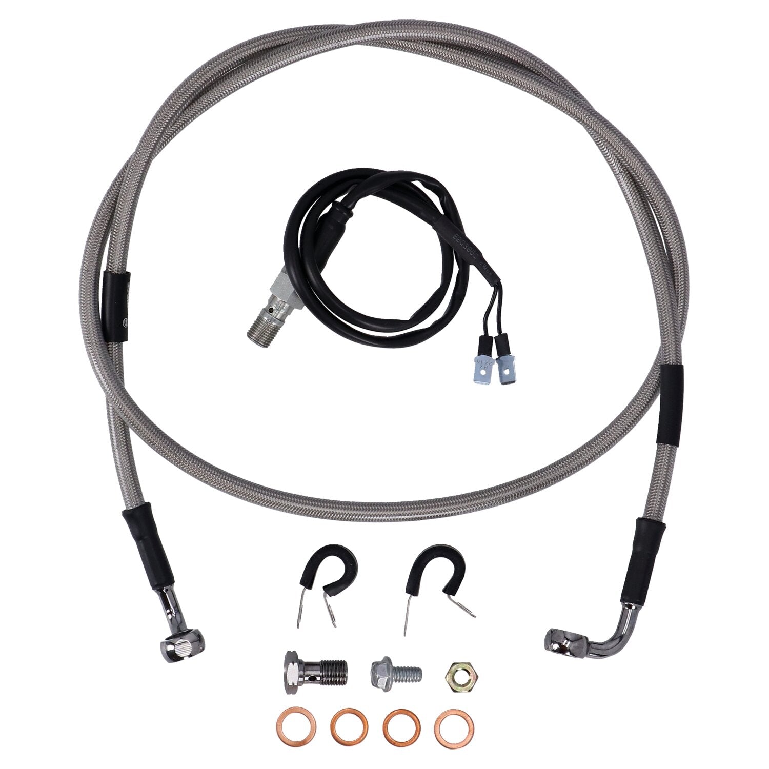 MCS by Goodridge brake line rear stainless clear coated
