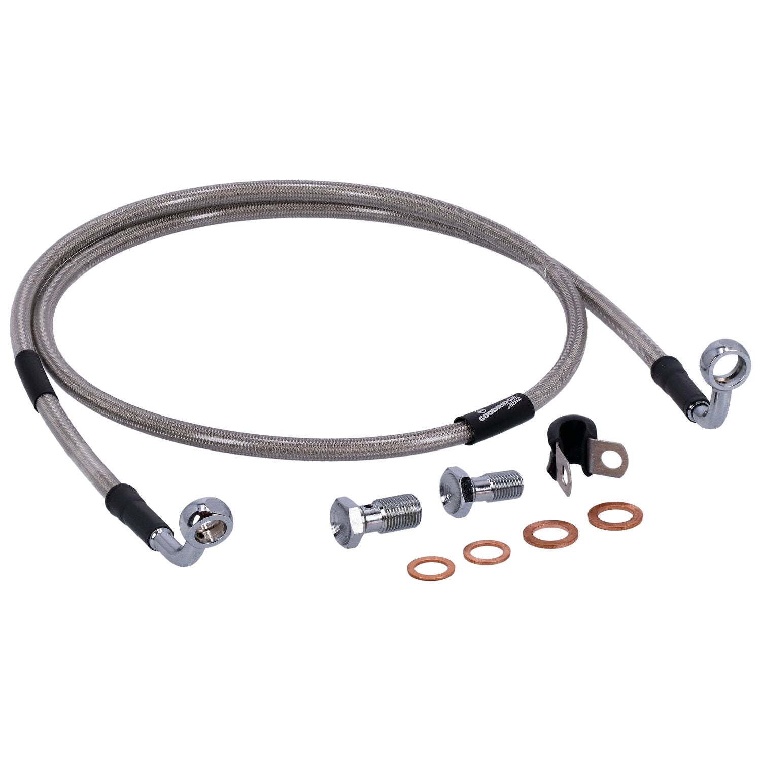 MCS by Goodridge brake line front stainless clear coated