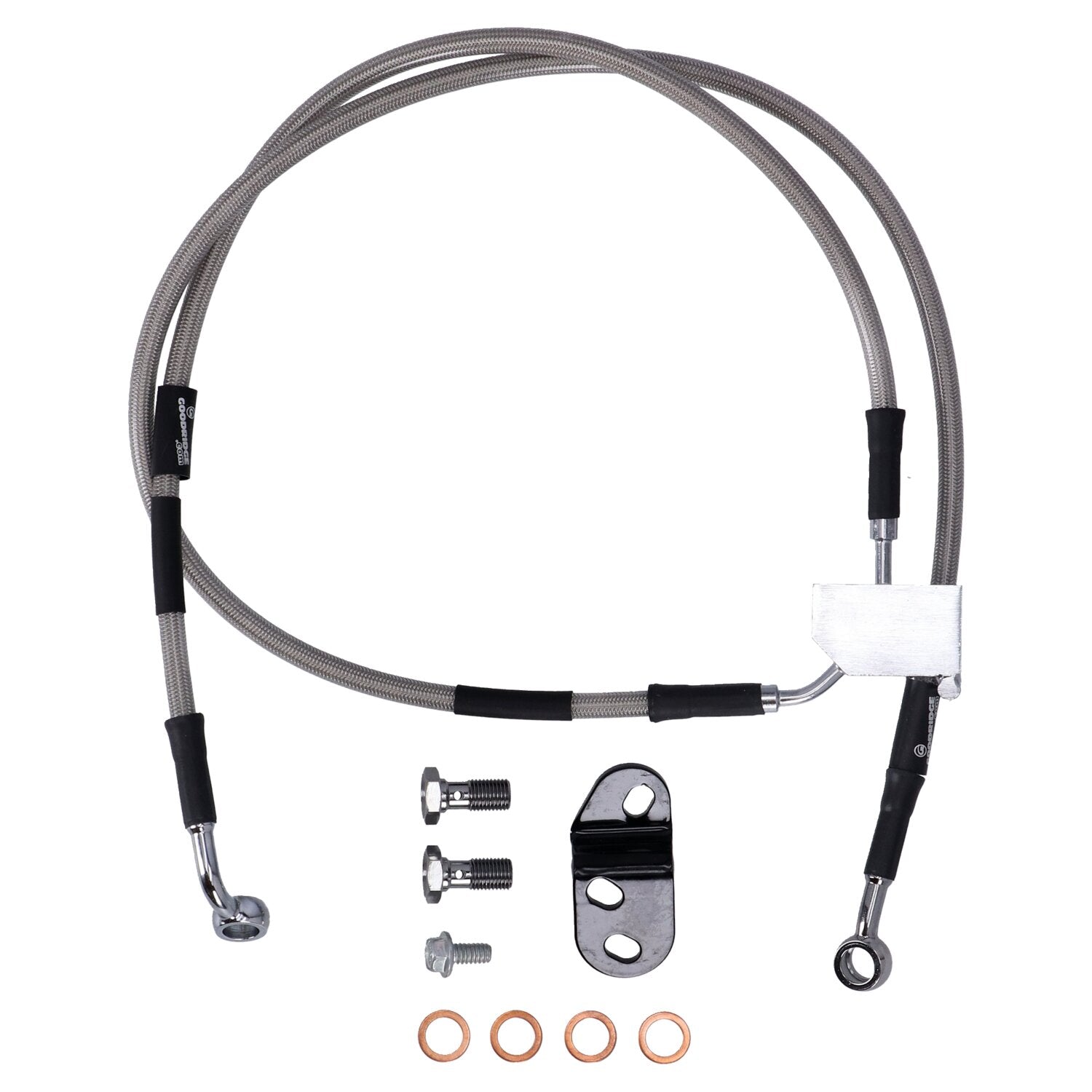 MCS by Goodridge brake line rear stainless clear coated
