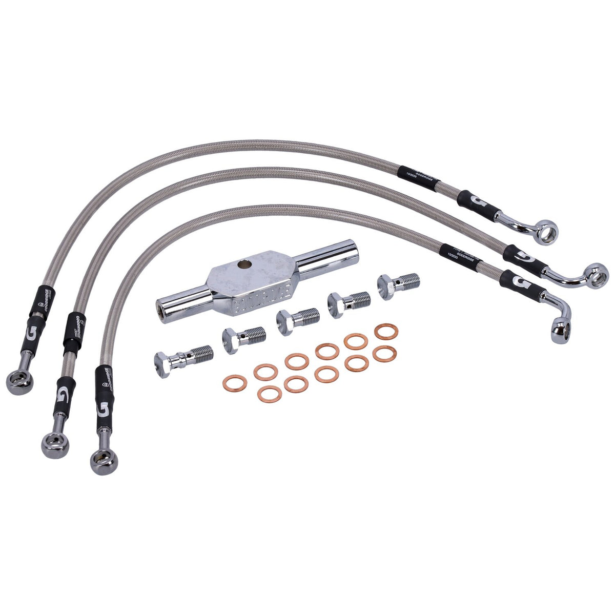 MCS by Goodridge brake line front stainless clear coated