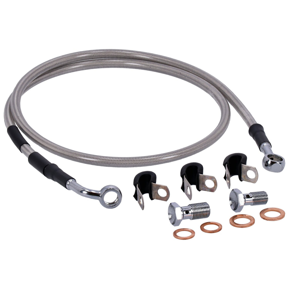 MCS by Goodridge brake line front stainless clear coated
