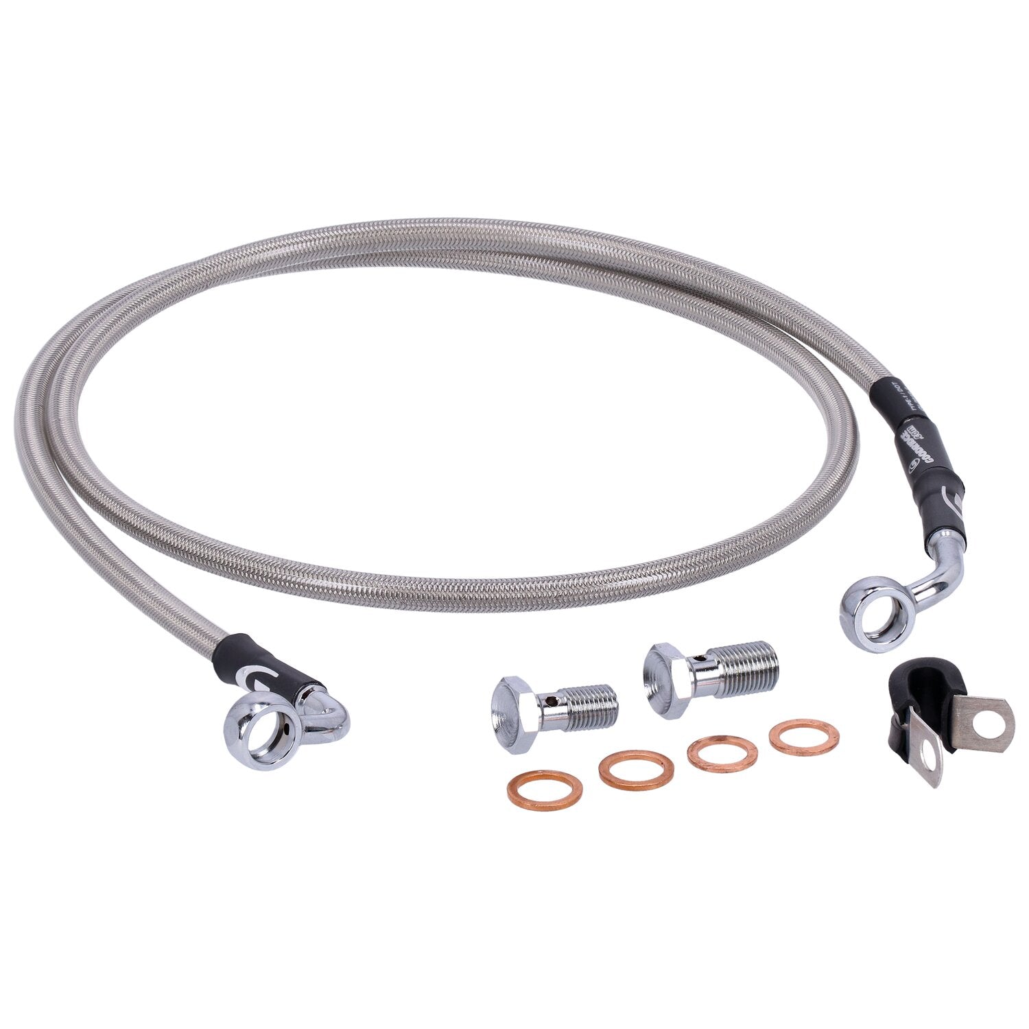 MCS by Goodridge brake line front stainless clear coated