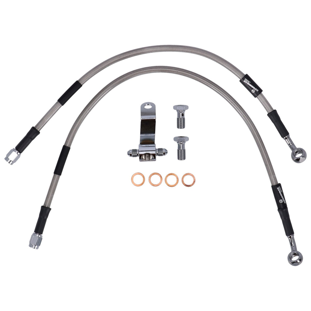 MCS by Goodridge brake line rear stainless clear coated