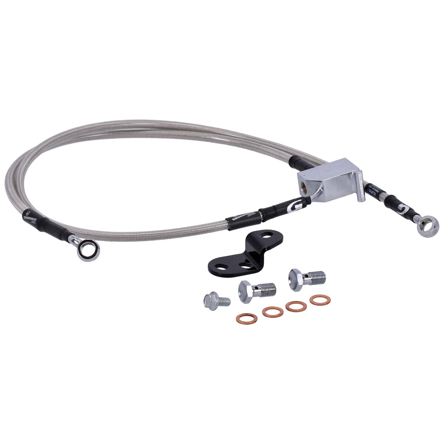 MCS by Goodridge brake line rear stainless clear coated