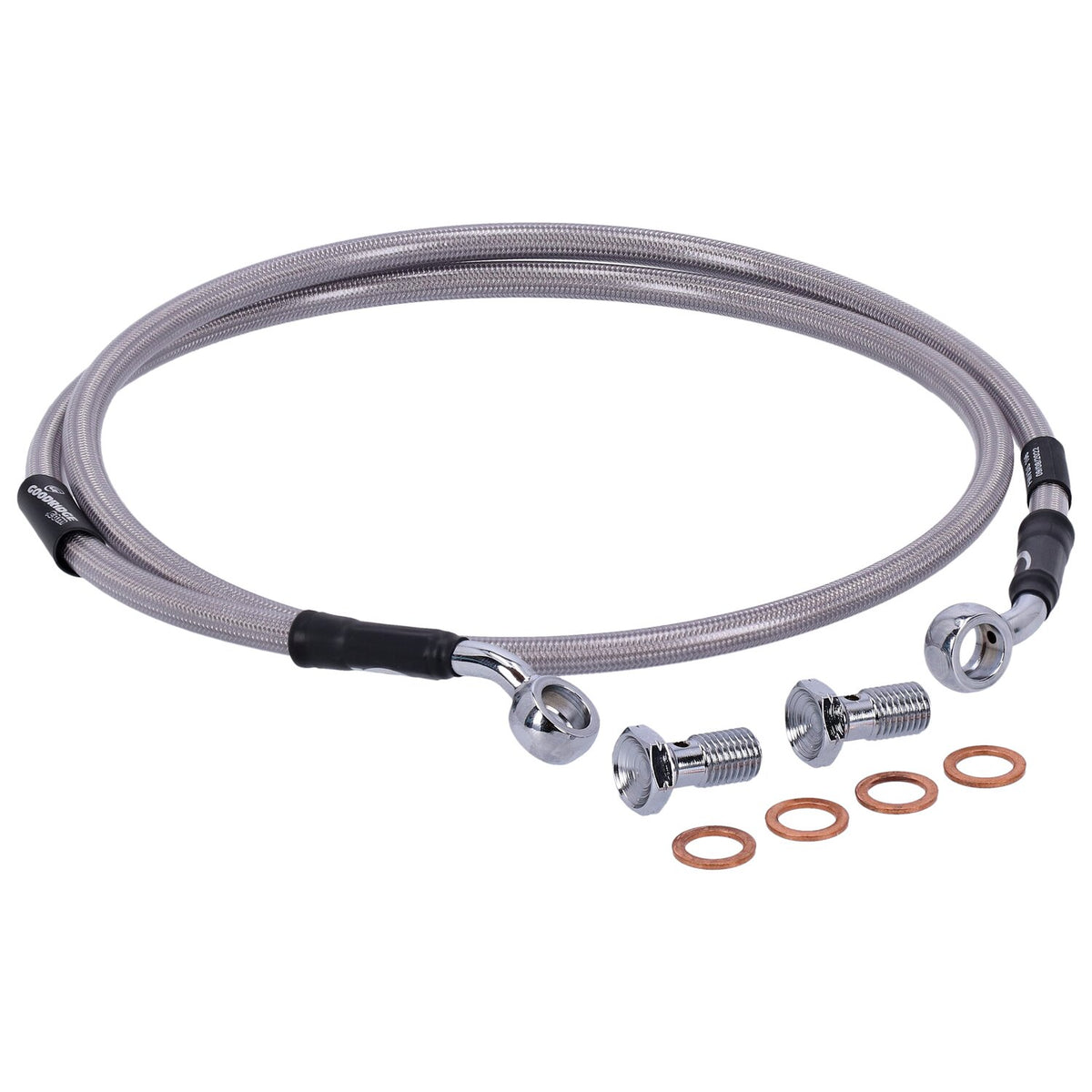 MCS by Goodridge brake line front stainless clear coated