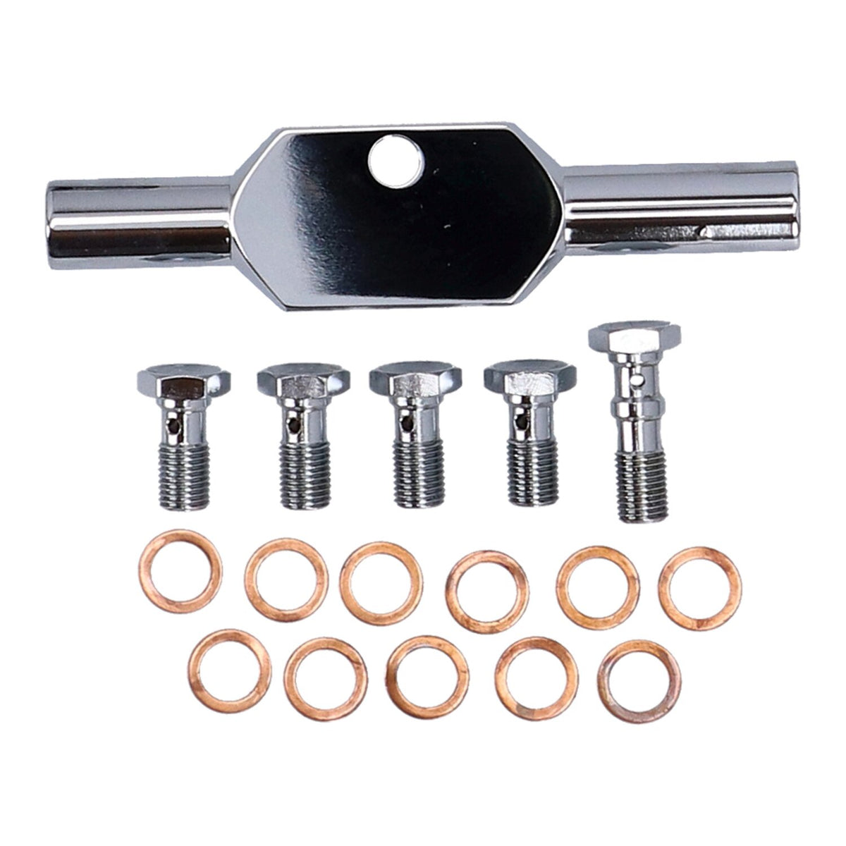 MCS by Goodridge brake line front stainless clear coated