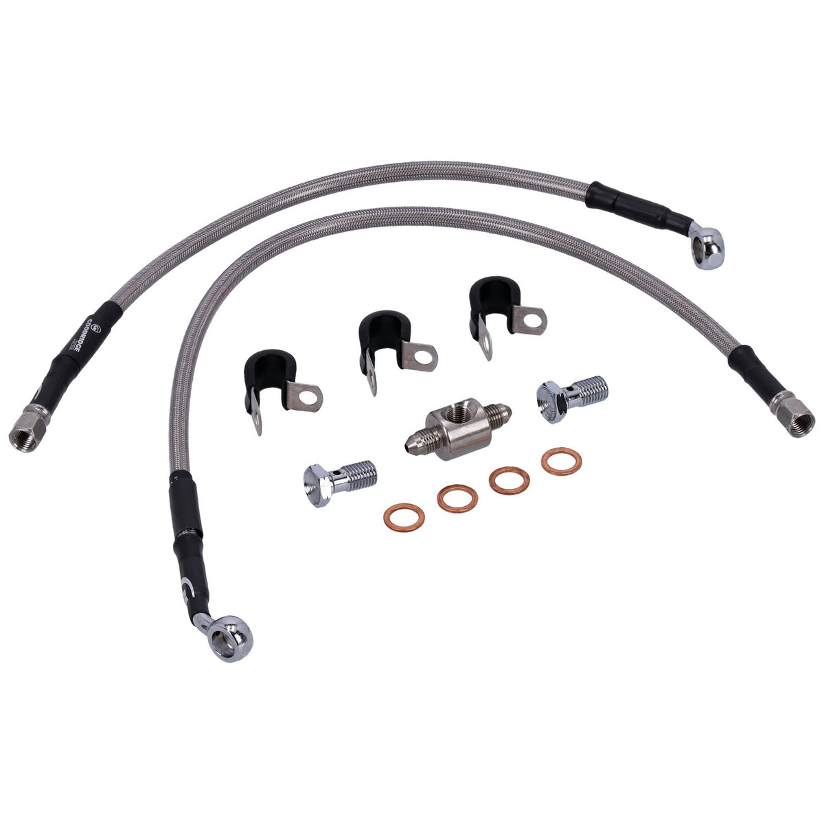 MCS by Goodridge brake line rear stainless clear coated