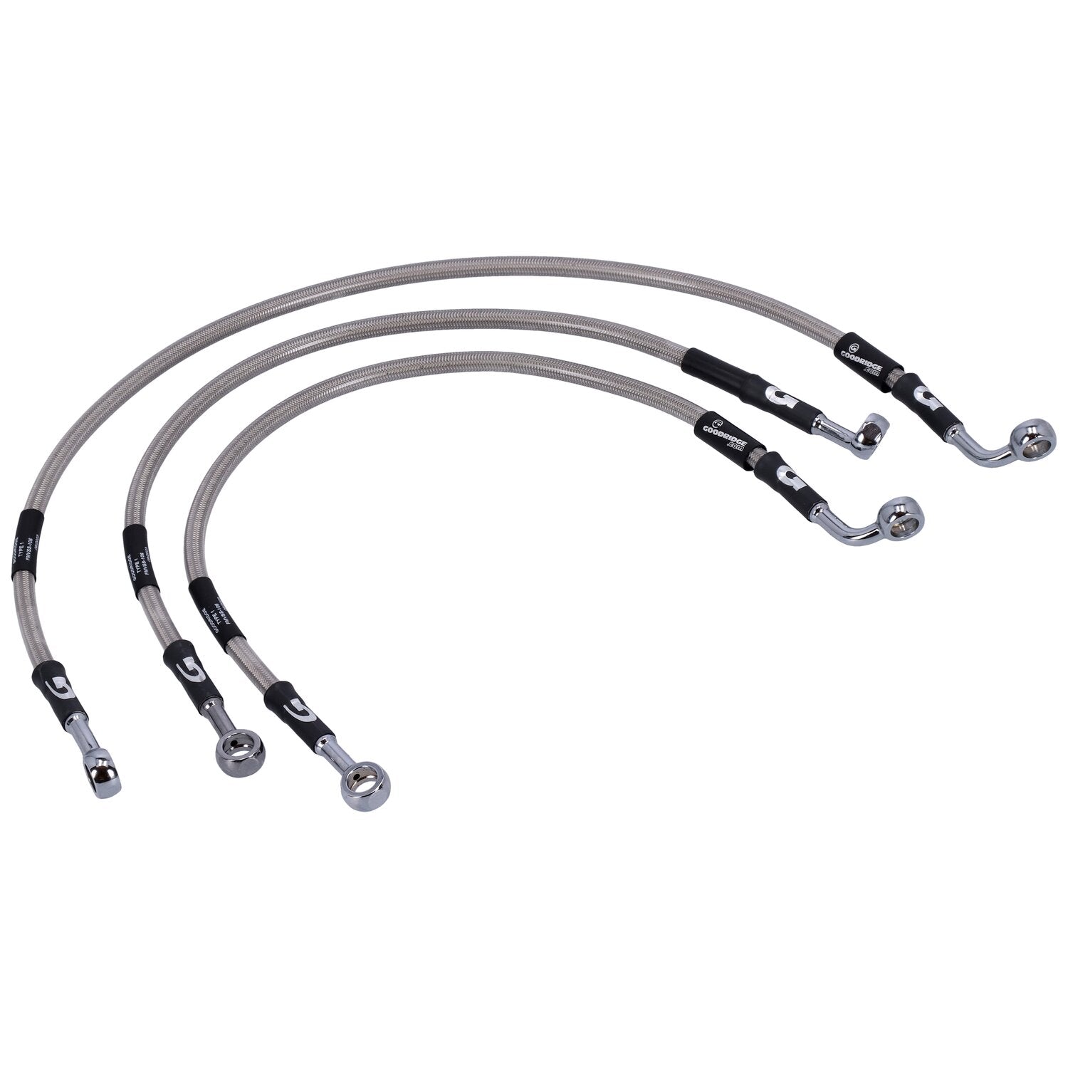 MCS by Goodridge brake line front stainless clear coated