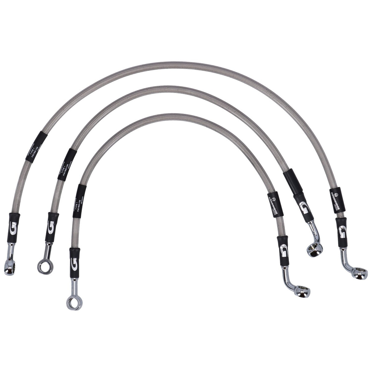 MCS by Goodridge brake line front stainless clear coated