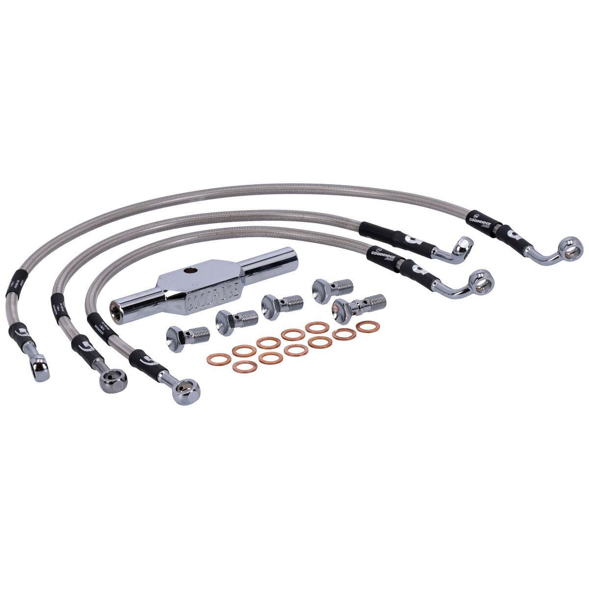 MCS by Goodridge brake line front stainless clear coated