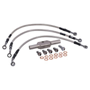 MCS by Goodridge brake line front stainless clear coated