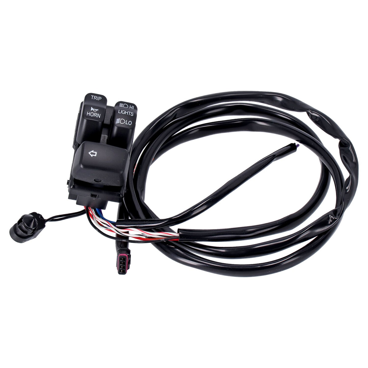 MCS Handlebar switch & wiring kit clutch side - Black