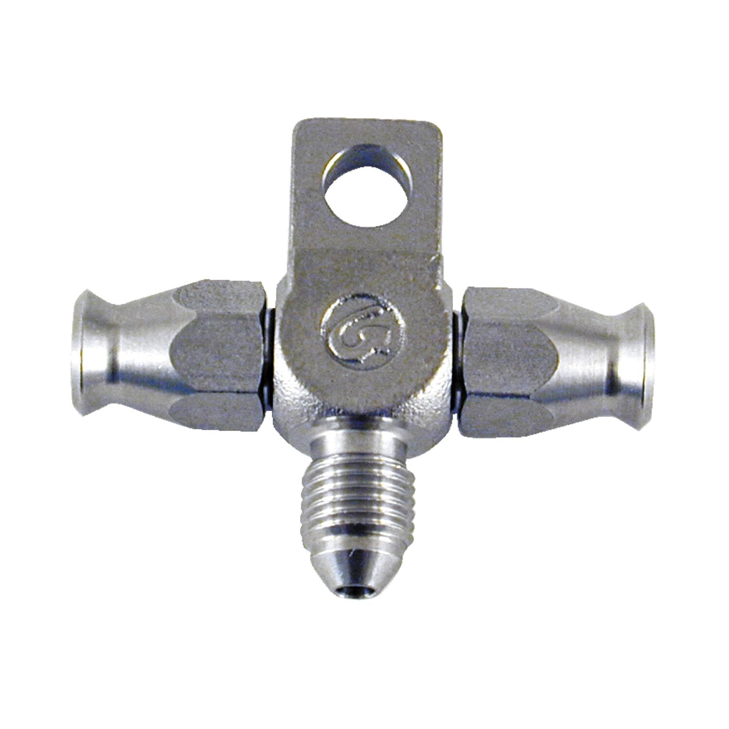 Goodridge t-fitting with 2 hose ends - ss