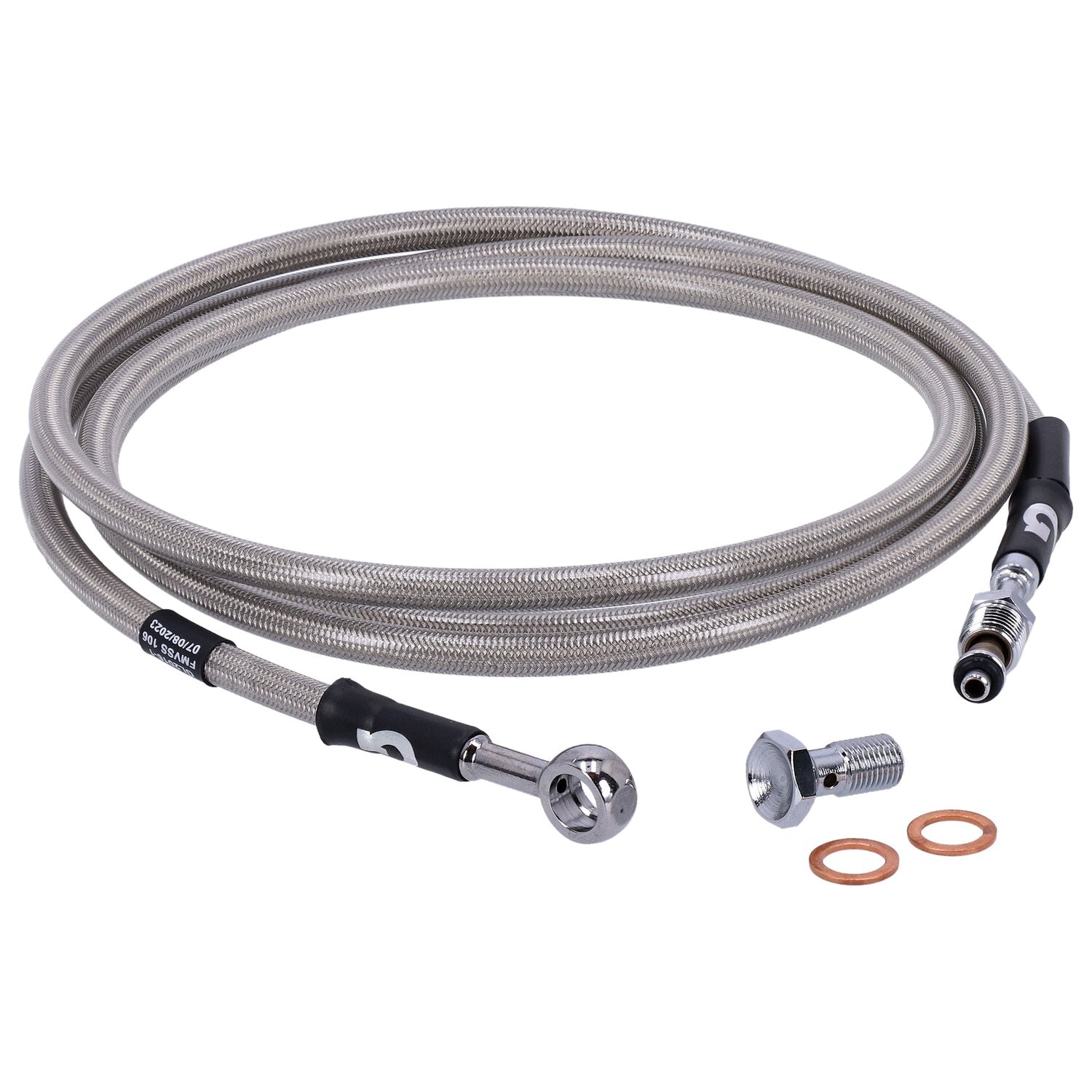 Goodridge hydraulic clutch line kit 77" clear coated