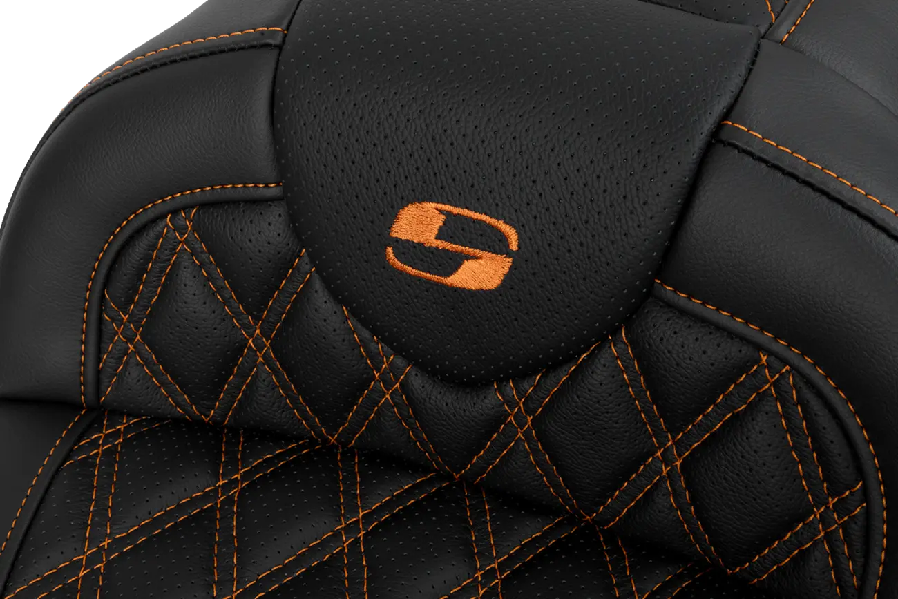Saddlemen Roadsofa Lattice Stitch Seat - For Harley Davidson