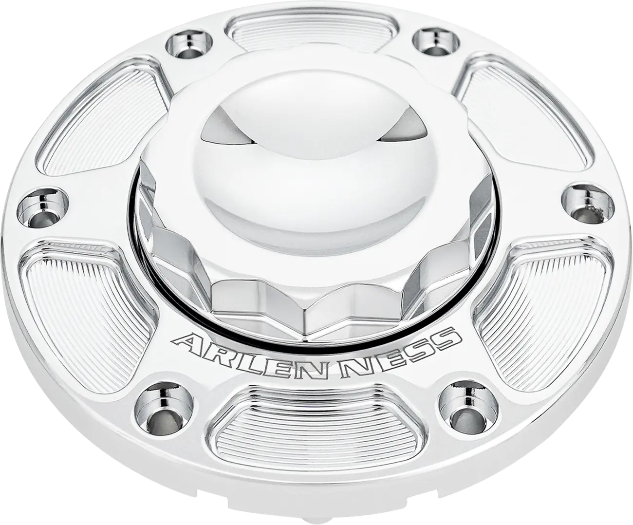 Arlen Ness 12 Point Gas Cap - Chrome Billet Aluminum