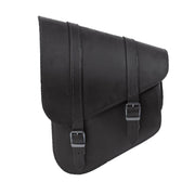 MCS full leather swing arm bag left 9 liter - Black