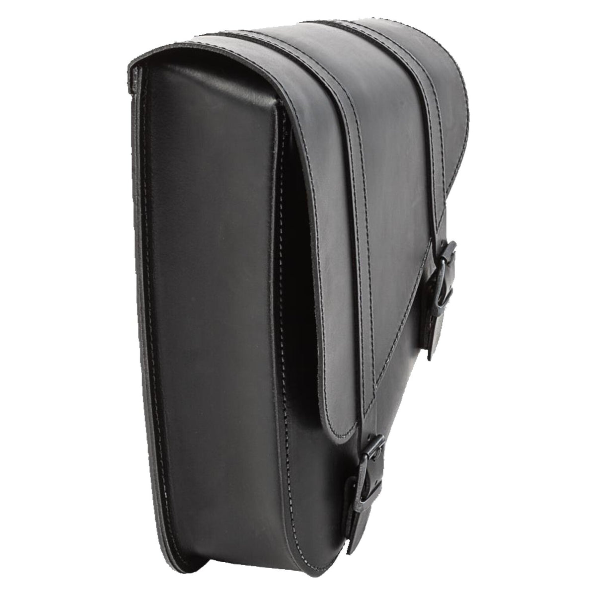 MCS full leather swingarm bag left 6.5 liter - Black