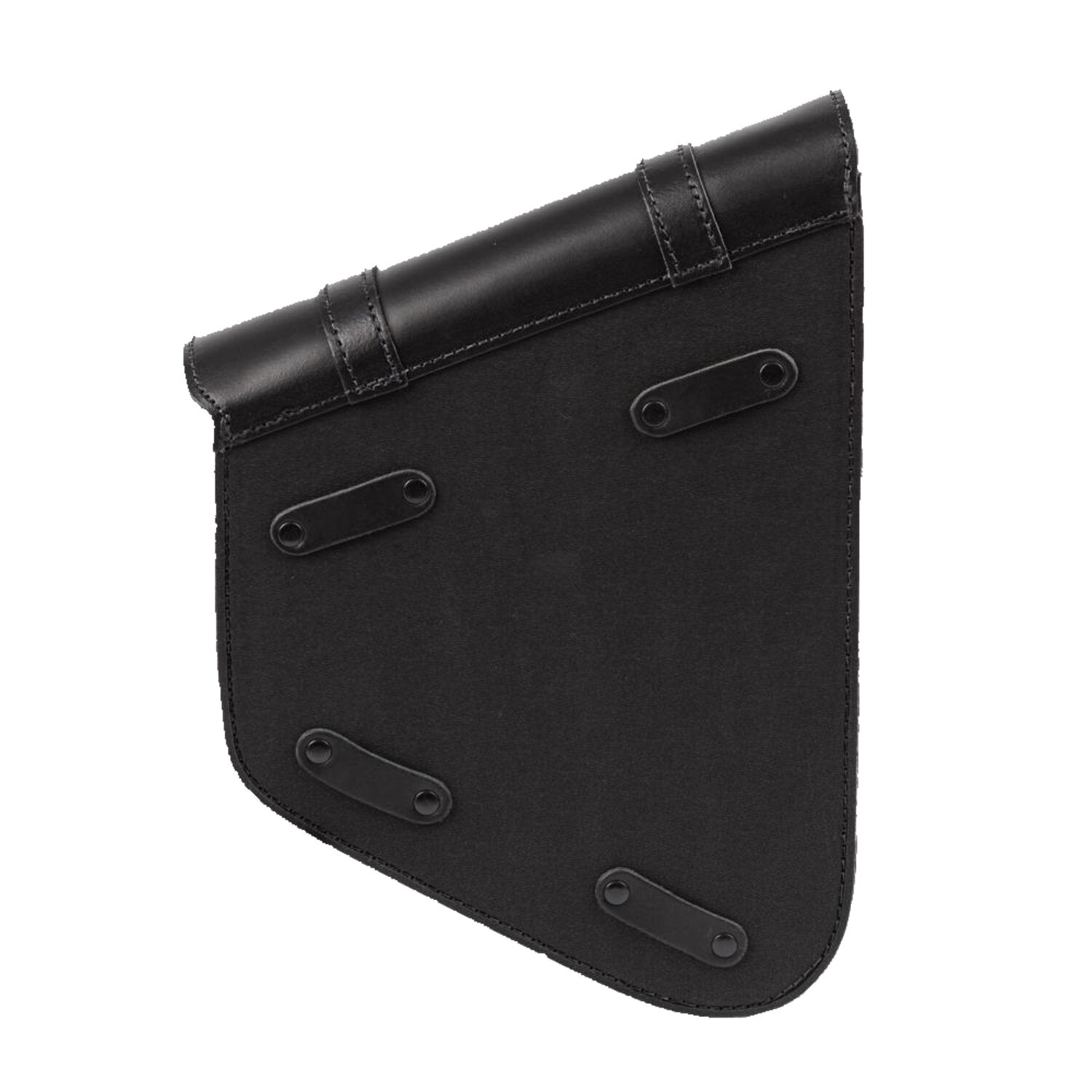 MCS full leather swingarm bag left 6.5 liter - Black