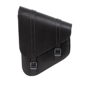 MCS full leather swingarm bag left 6.5 liter - Black