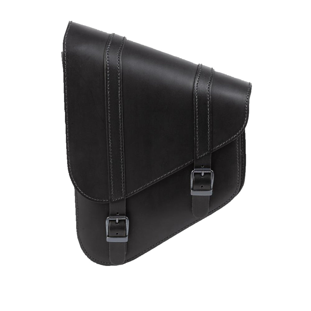 MCS full leather swingarm bag left 6.5 liter - Black