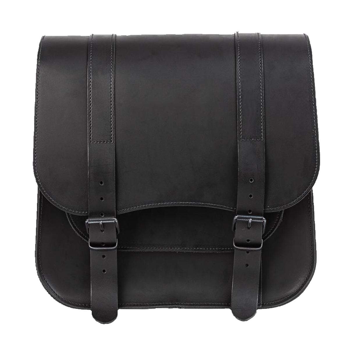 MCS single leather saddlebag 'Postman' - 30 liters - Black