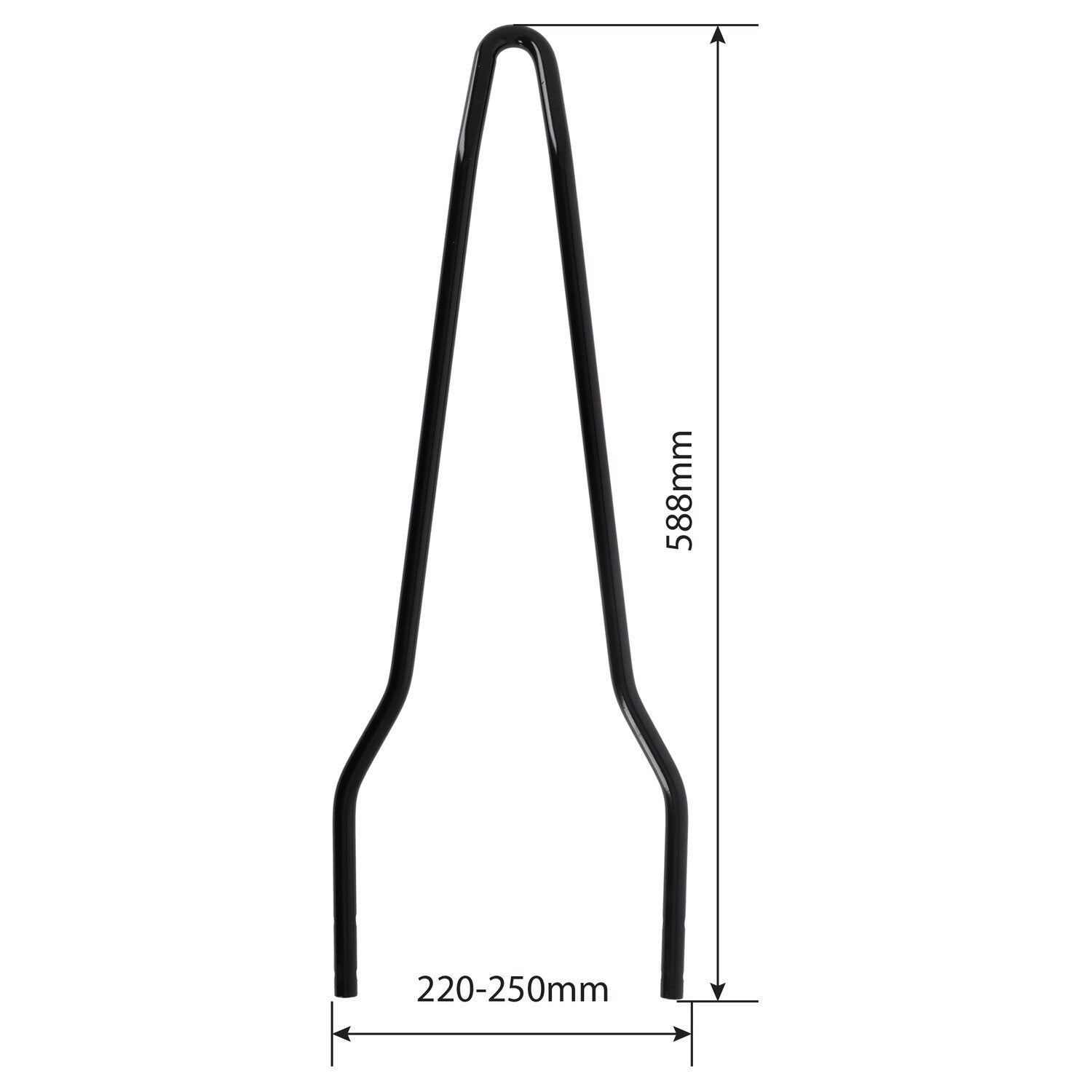 Westland Customs New Old School sissy bar - Wide black