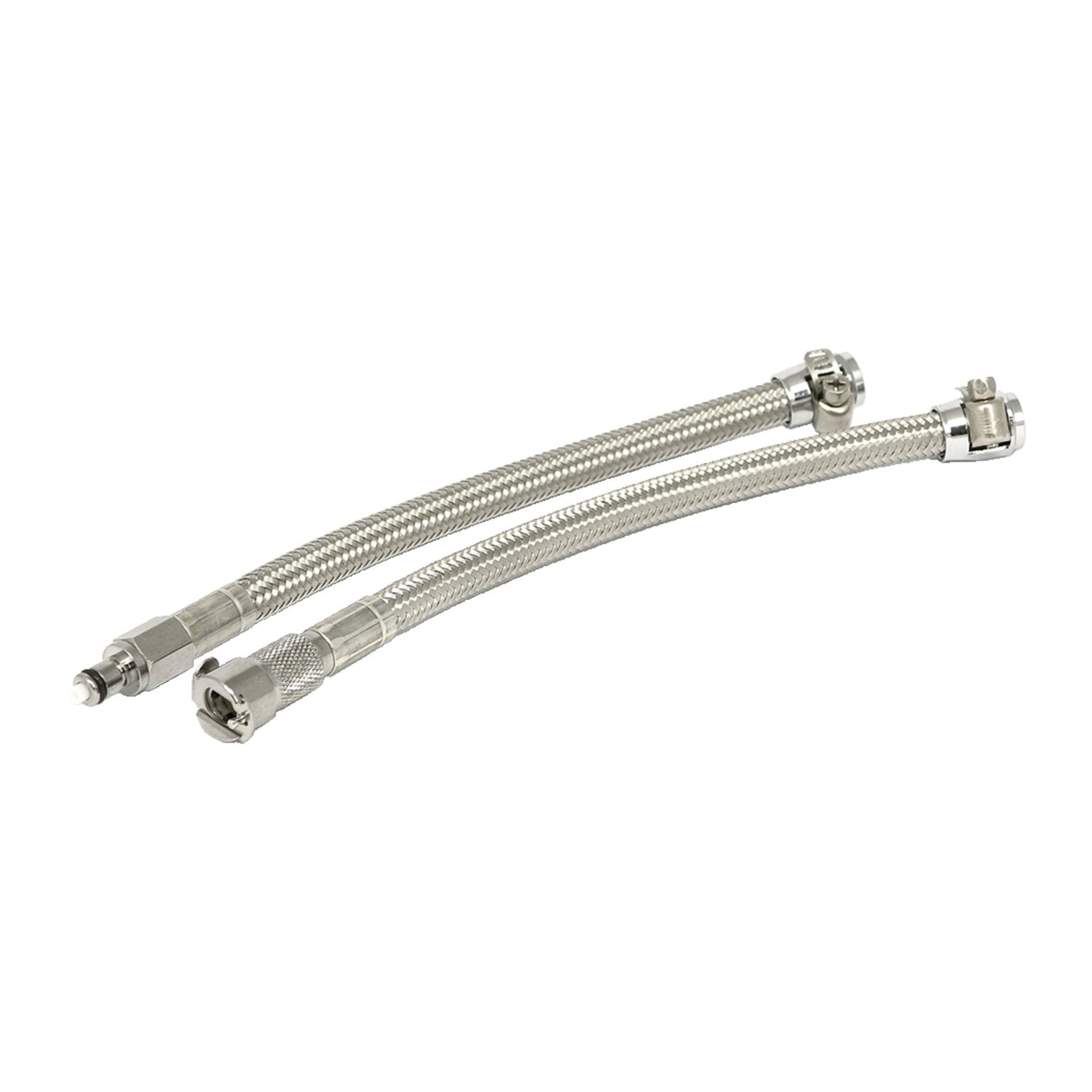 Goodridge QD fuel crossover line clear braided stainless