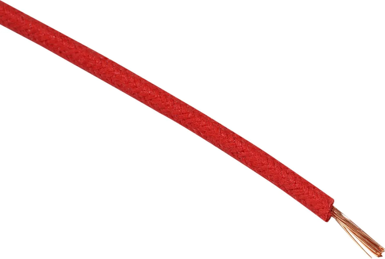 Namz Fabric-braided Hook-up Wire - 16 Awg Red