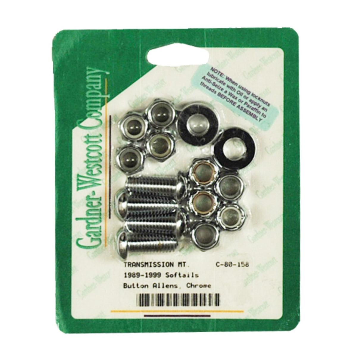 Gardner-Westcott transmission mount kit button head - Chrome